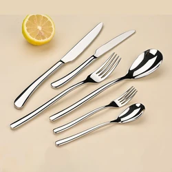304 Stainless Steel Thickened Tableware set Steakhouse Western Grade Hotel Knife Fork and Spoon Cutlery Set dinnerware