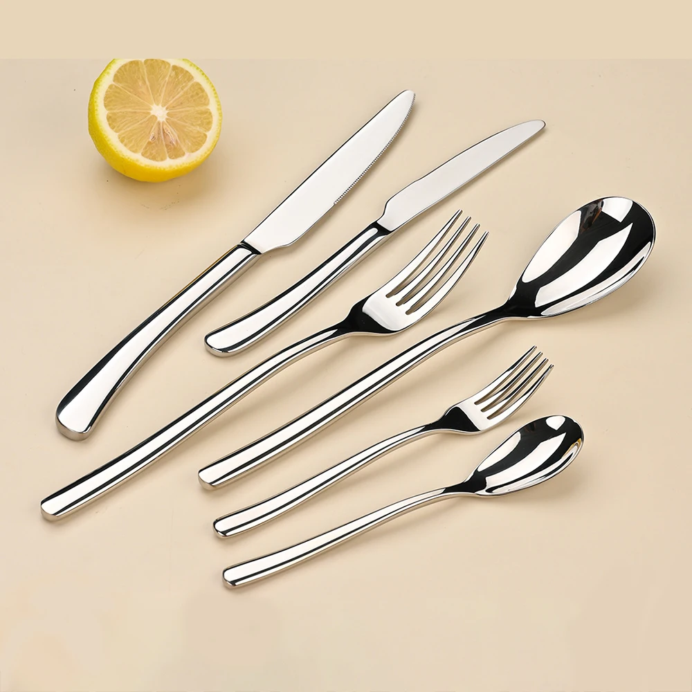 304 Stainless Steel Thickened Tableware Restaurant Steakhouse Western Grade Hotel Knife Fork and Spoon Set