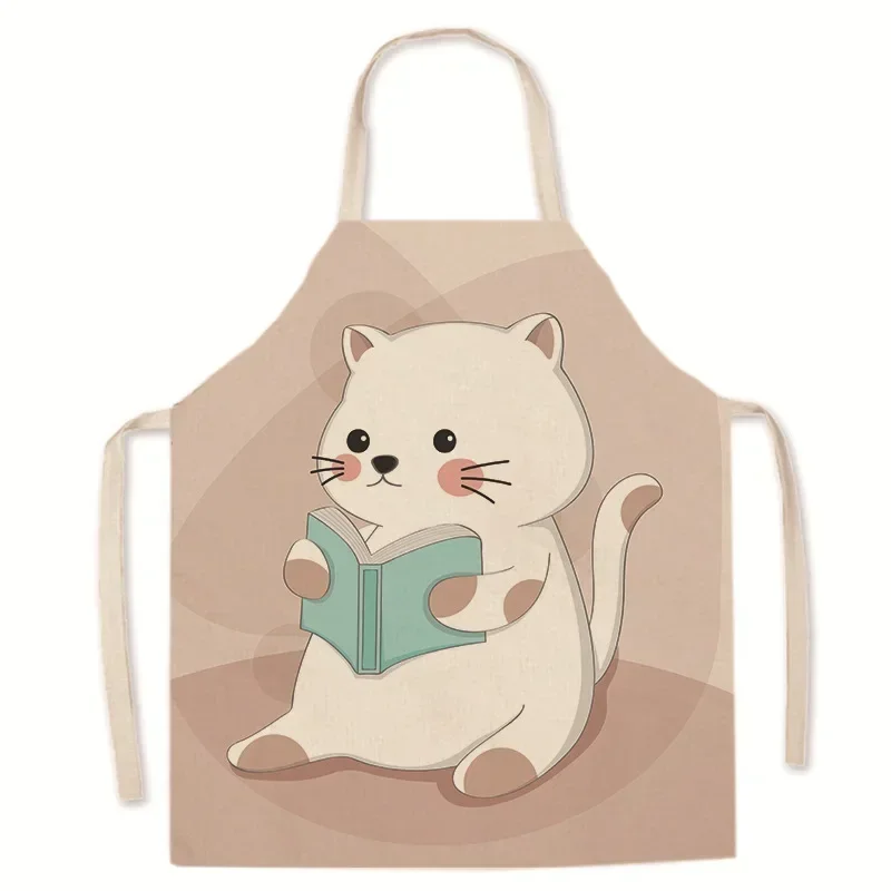 Cartoon Cute Kitten Parent-child Apron Kitchen Antifouling Sleeveless Coveralls Household Baking Waterproof Antifouling Apron