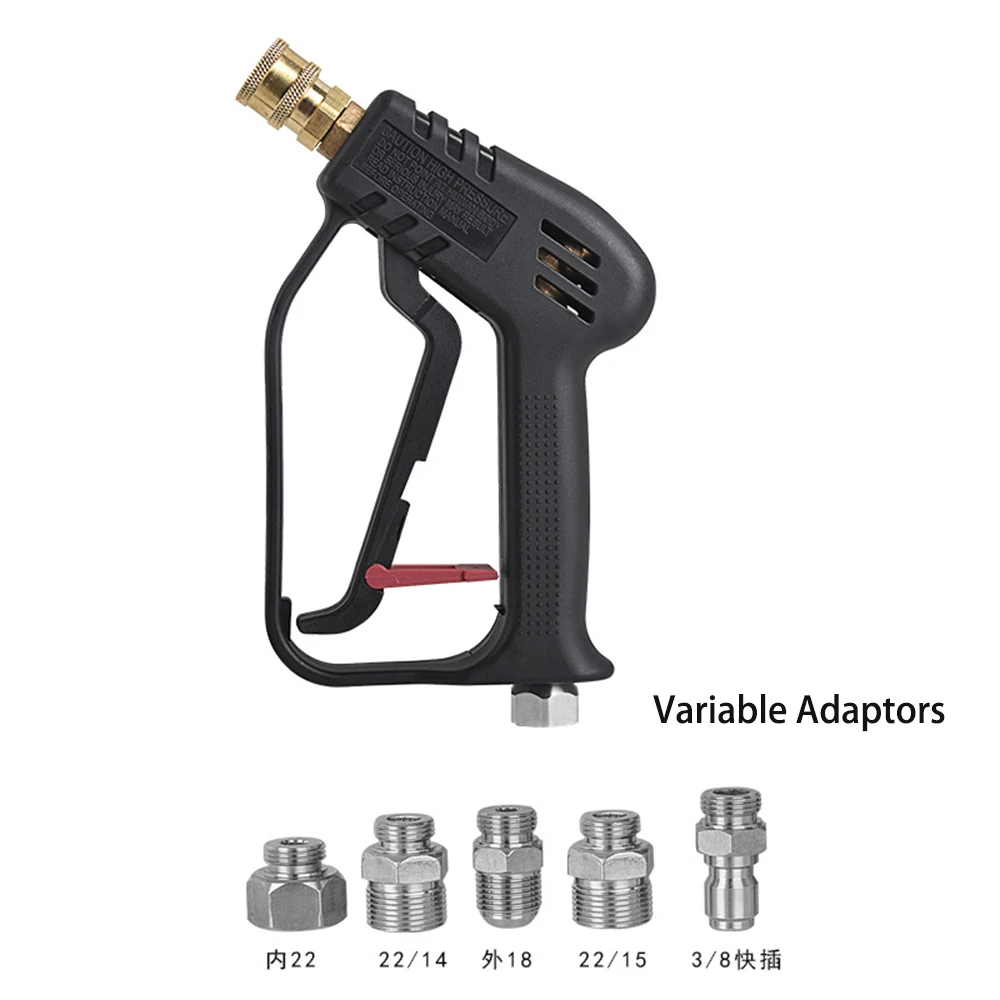 High Pressure Washer Gun Cleaning Hose Connector G3/8 Quick Connector High Pressure Water Gun Anti-winding Adaptor Car Wash Shop