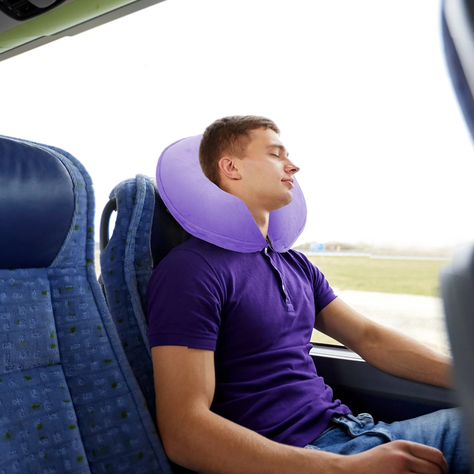 

U Shaped Memory Foam Neck Pillow Comfortable Travel Support Soft U Pillow Office Car Airplane Napping Neck Support