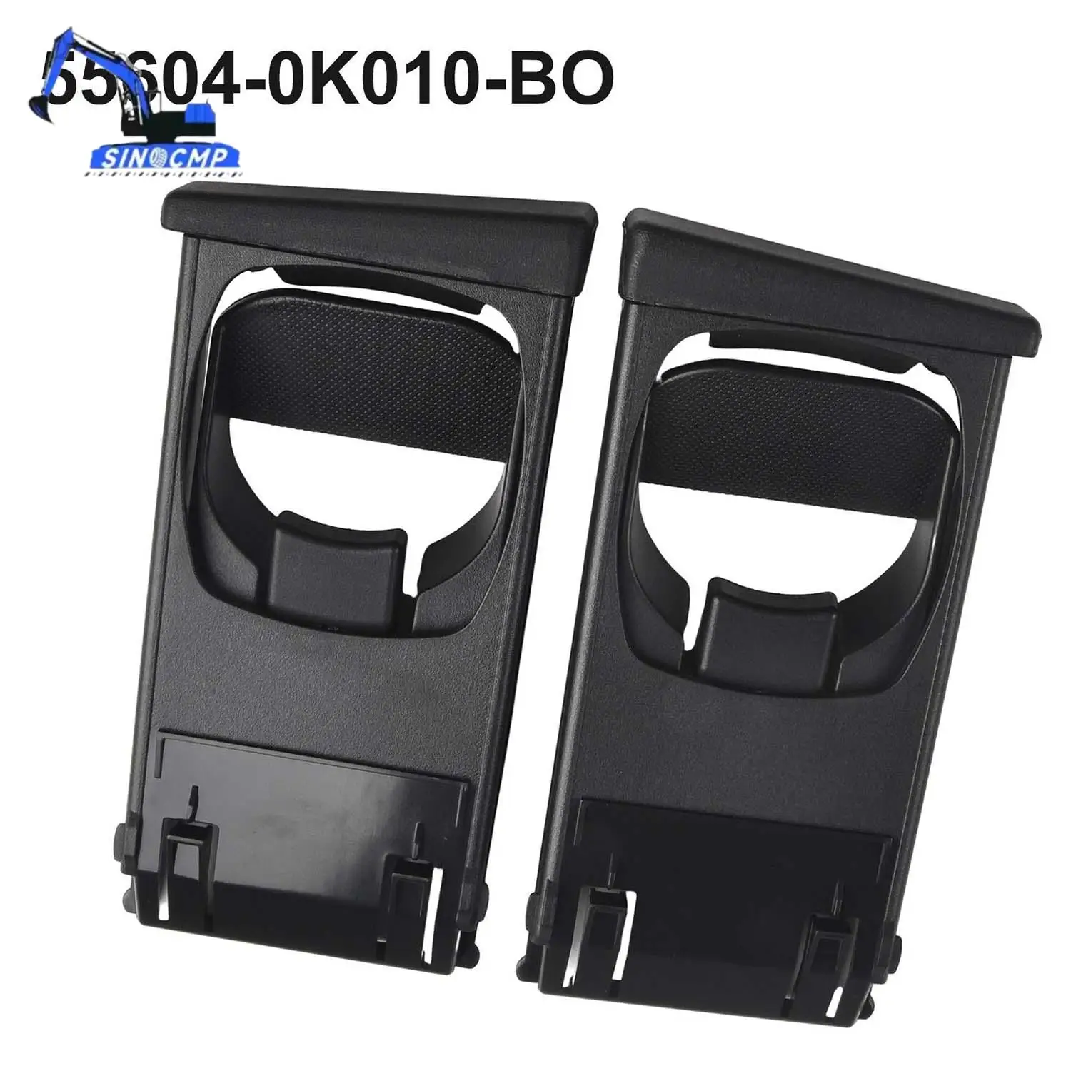 

2 шт. разъем подстаканника 55604-0K010 для Toyota Hilux Vigo SR Pickup Fortuner 2004-2015, черные пластиковые детали салона автомобиля