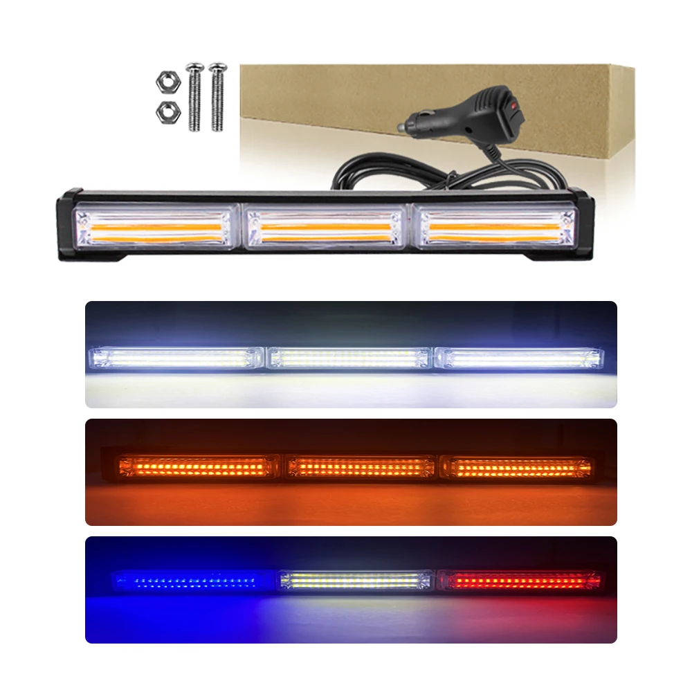 3-in-1 wasserdichte Gefahrentaschenlampe für LKWs, Verkehr, Notfall, blinkende COB-Lichtleisten, Blitzlichtleiste, Fahrzeugwarnung, LED