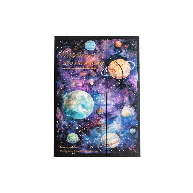 30 pcs Starry universe theme material pape Decorative Diary Album handmade Diy Scrapbooking Background paper