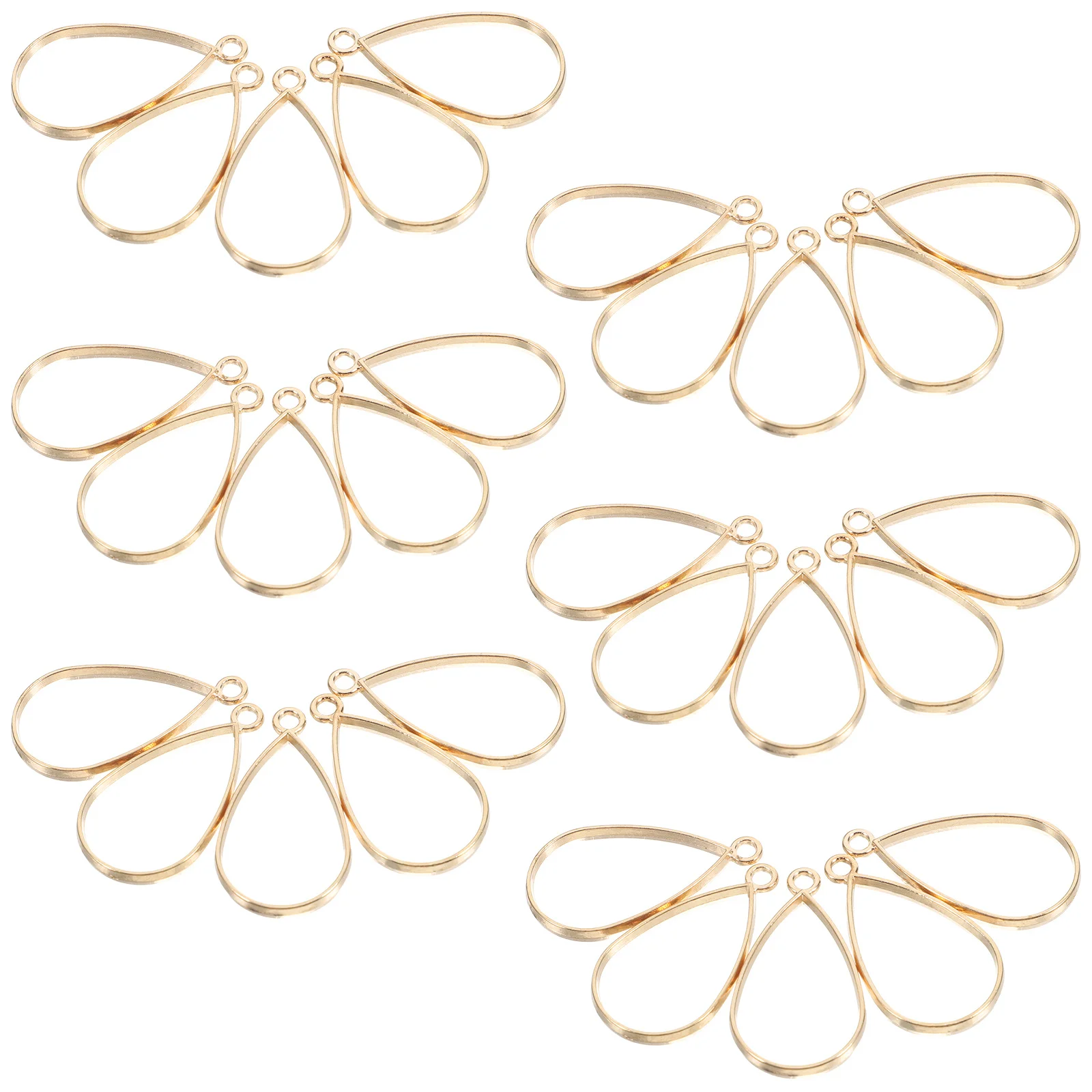 30 قطعة قلادة قطرة الماء الحافة المجوفة السحر سبيكة الإطار DIY بها بنفسك صنع المجوهرات قلادة سوار لوازم الإبداعية الراتنج الحواف