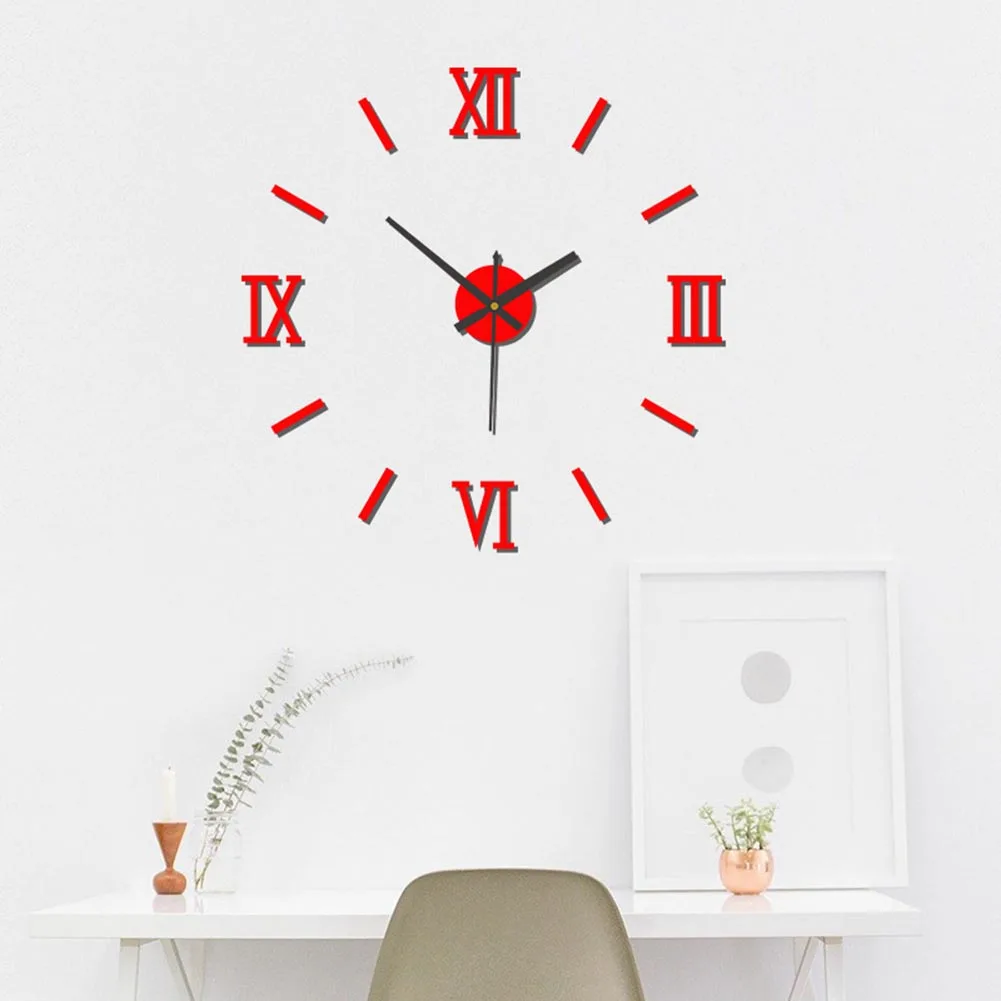 Acrylic Wall Clock DIY Wall Clock Home Decor Battery Operated Customizable Size Easy Installation Glows In The Dark