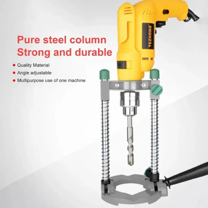 Power tools electric drill stand multifunctional aluminum mini mobile drill stand DIY hand tools for woodworking drilling