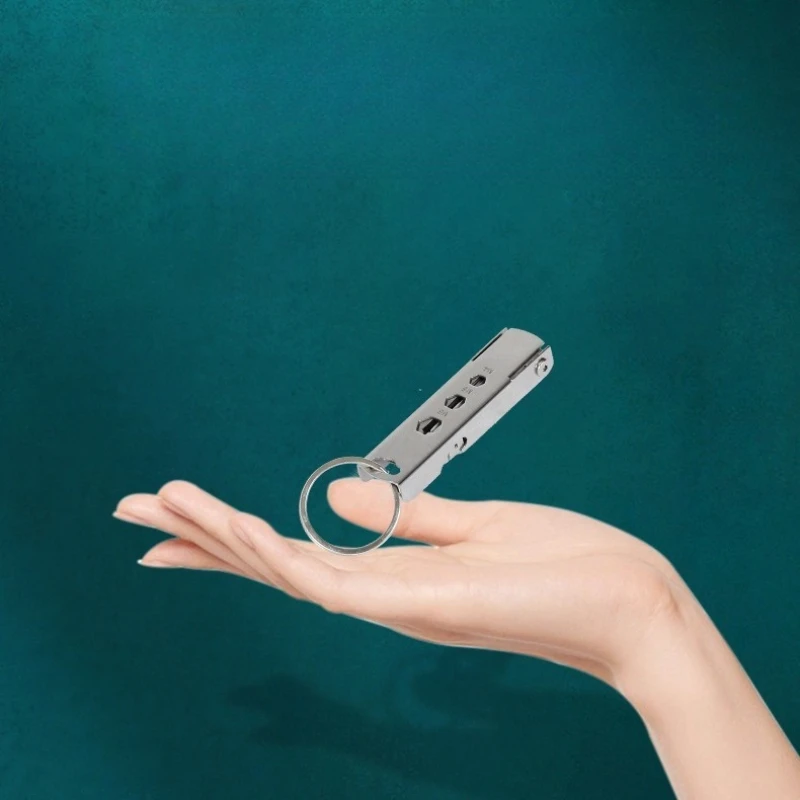 بطاقة الهاتف المحمول لاقط إبرة مفتاح سلسلة متعددة الوظائف الهاتف المحمول بطاقة صغيرة سحب إبرة أدوات مفيدة محمولة متقدمة #3