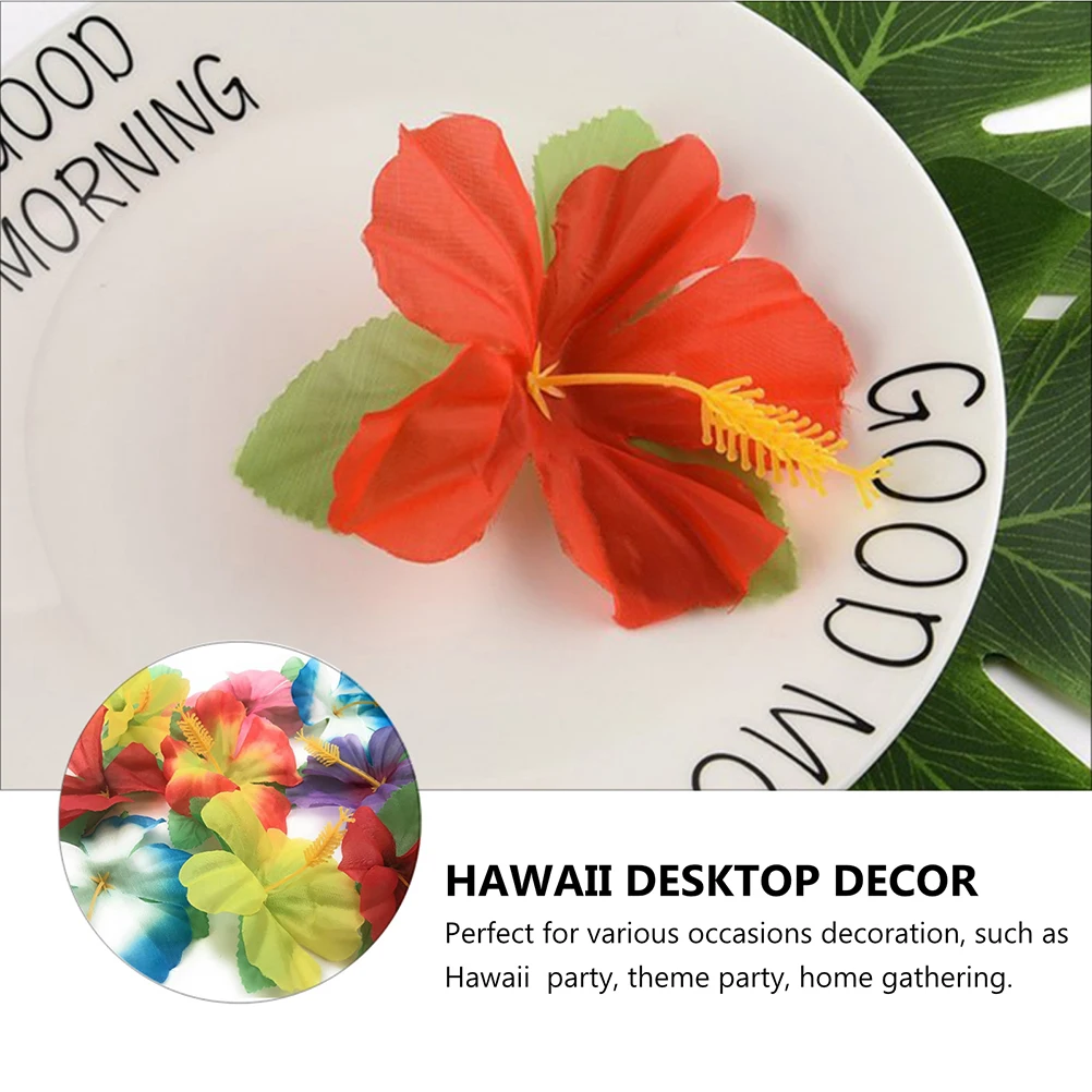 

72Pcs Artificial Flower Arrangement Simulation Flos Hibisci Hawaii Party Decorations Random Color