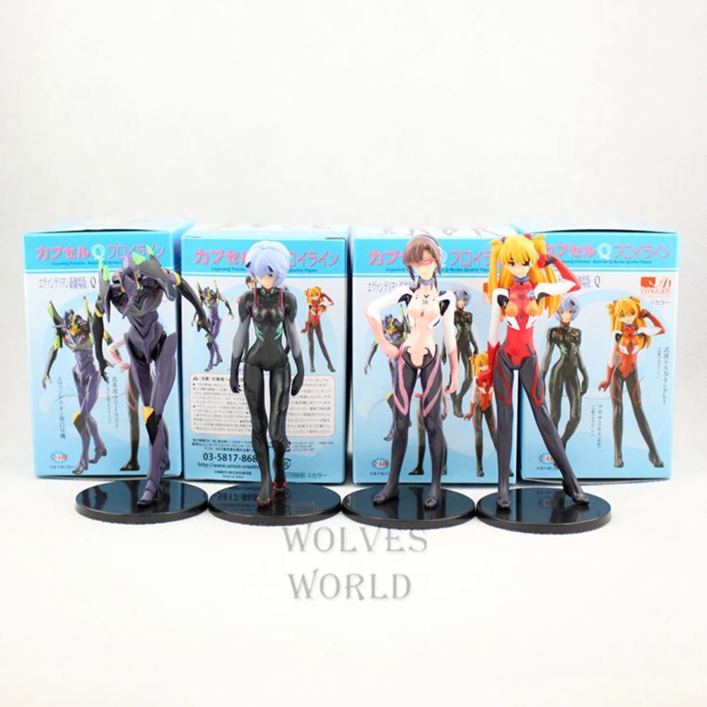 10 CM 4 Pz Anime NEON GENESIS EVANGELION Figura Asuka Langley Soryu Ayanami Rei Set Gacha Giocattolo EVANGELION-01 Modello