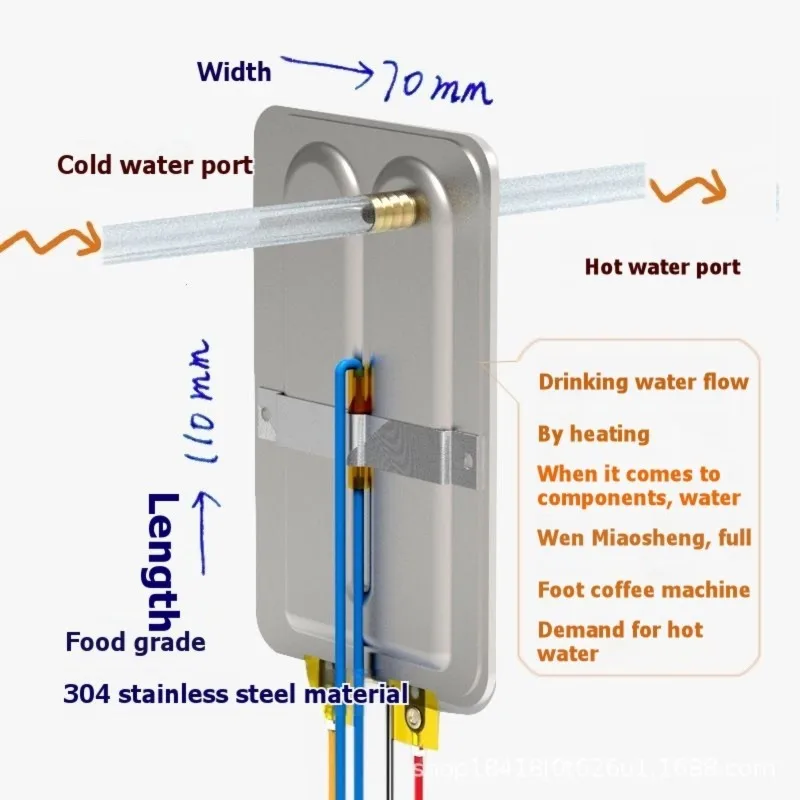 

【ESSENTIALS】Кофемашина мощностью 1000 Вт с мгновенным нагревом, система быстрого нагрева воды для мелкой бытовой техники