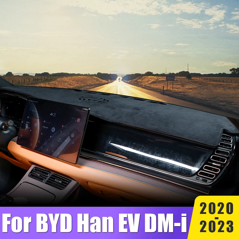 

Dashboard Avoid Light Cover Anti-UV Non-Slip MatInstrument Panel Carpet For BYD Han EV DM-i 2020 2021 2022 2023 Car Accessories