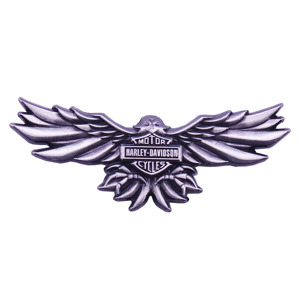 Motorcycle eagle badge, fashion lapel pin for backpack