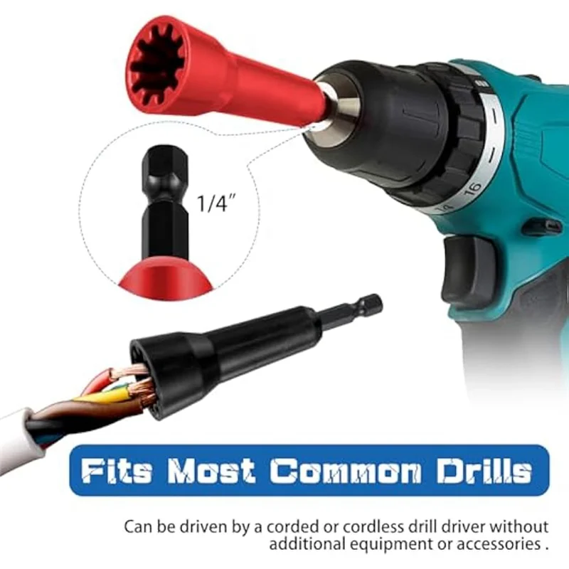 

AB34-2Pcs Wire Twisting Tool Wire Twister Tool Drill Wire Stripper Twisting Wire Connector Socket Wire Twisting Spinner Easy Ins