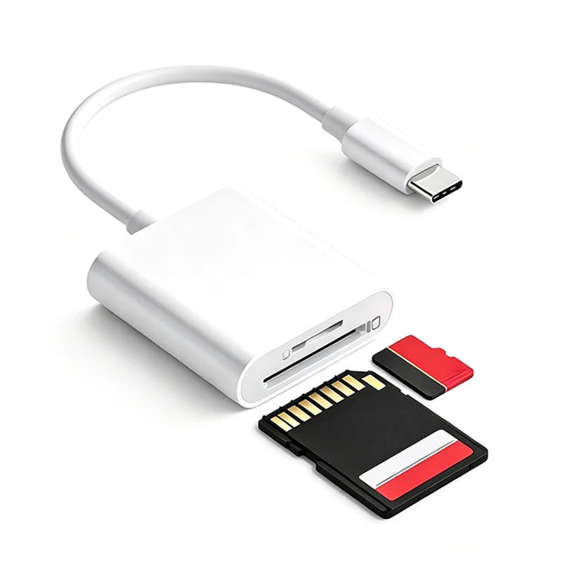 USB-C OTG Adapter, Type C to SD TF Memory Card Reader Connector for MacBook iPad Pro Tablet Laptop
