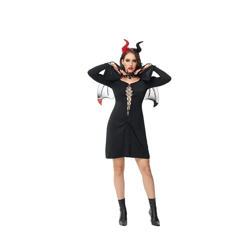 

Halloween Bull Devil Gladiator Cosplay Evil Witch Demon Cape Costume