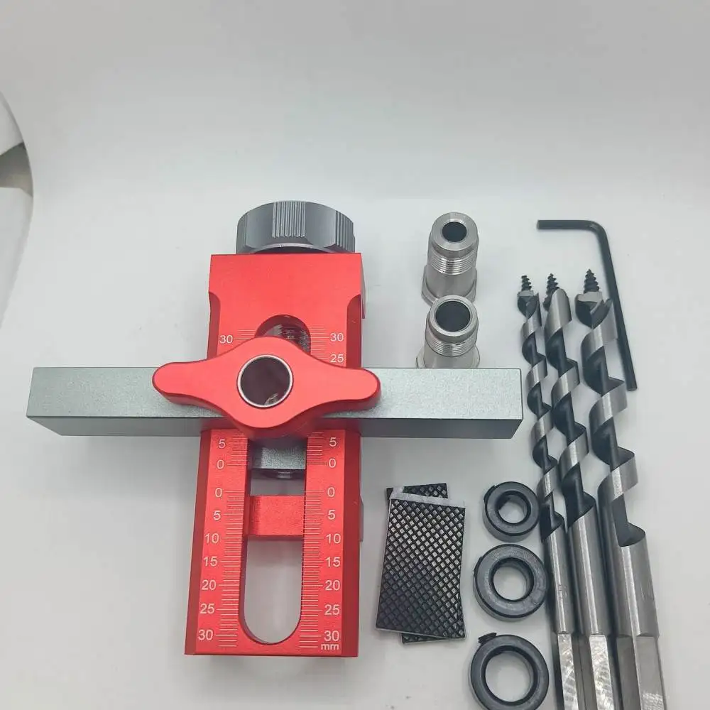 Adjustable Cabinet Door Hinge Installation Jig Aluminum Locator Gauge Hand Tool For Accurate Drilling Mounting Carpentry