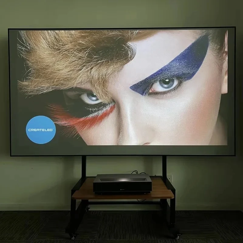 

Affordable 150 Inch Max Grey Diamond UST Frame Projection Screen for Ultra Short Throw Laser 4k Projector Curtain
