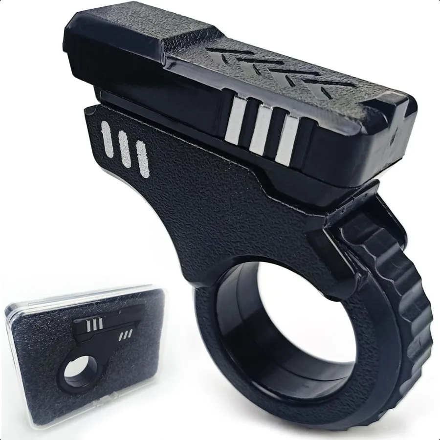 

Fidget Gun Fidget Toy Gun Fidget Slider Enhanced Feel Str Relief Relax EDC Gyro Finger Toy Fidget Ring Fingertip Textured Spinn