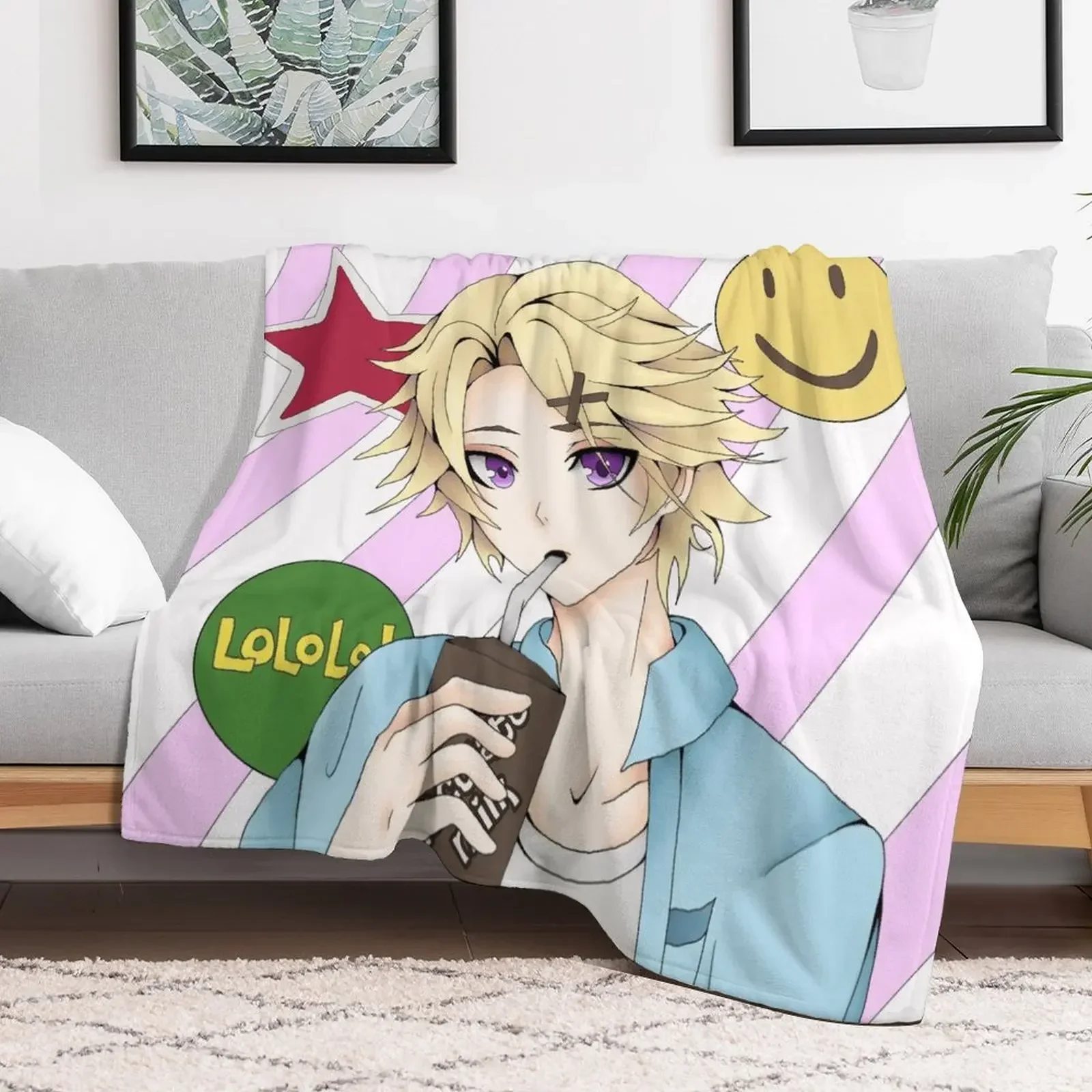 Yoosung Kim Throw Blanket Thin Hairy Giant Sofa Blankets