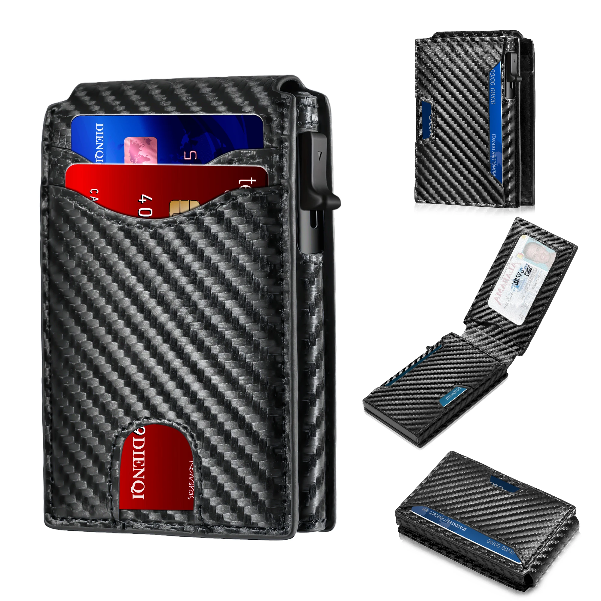 

Rfid Credit Card Holder Mens Wallets Luxury Brand Bank Cardholder Minimalist Wallet Money Purse Brown Mini Wallet for Men Vallet
