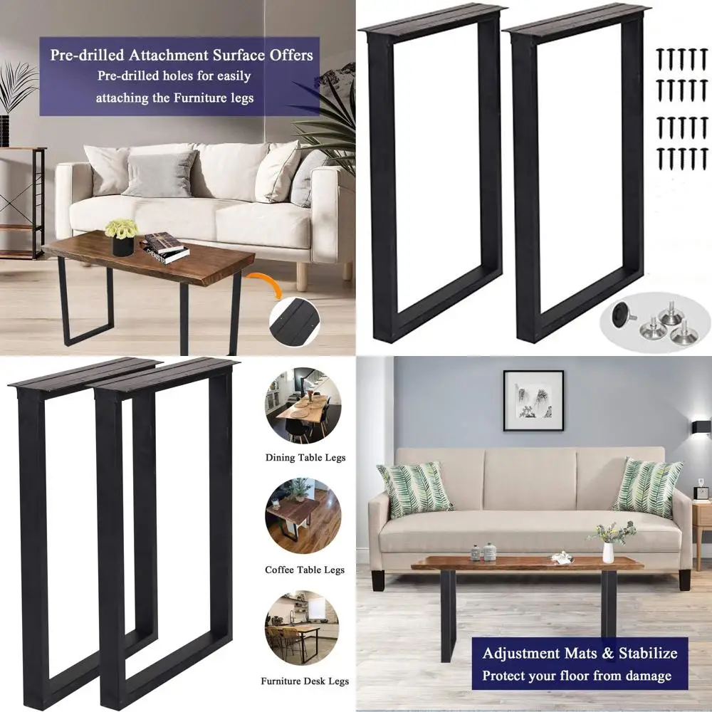 

Прочные черные металлические ножки для стола (28 шт.) для тяжелых нагрузок