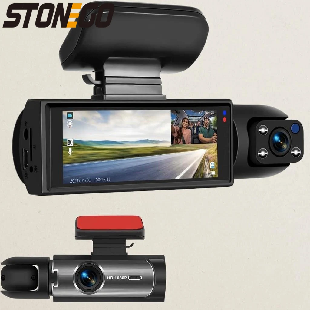

1080P HD Dual Dash Cam Front Rear Night Vision G Sensor 3.16 Inch IPS Screen Car DVR Recorder