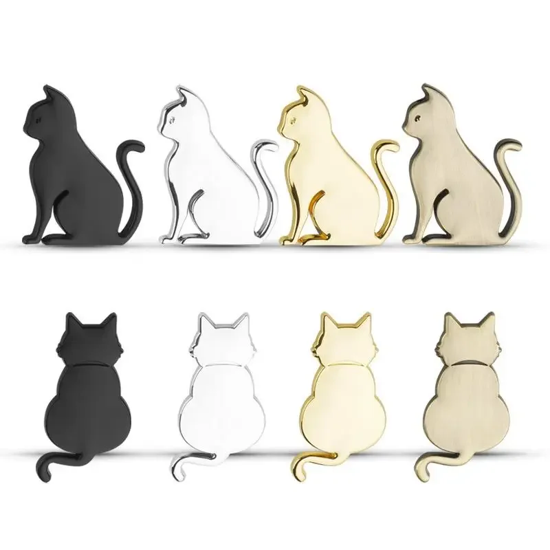 Cute 3D Metal Cat Sticker Personalized Cat Car Emblem Originality Car Covering Decor Car Exterior Decorative Sticker