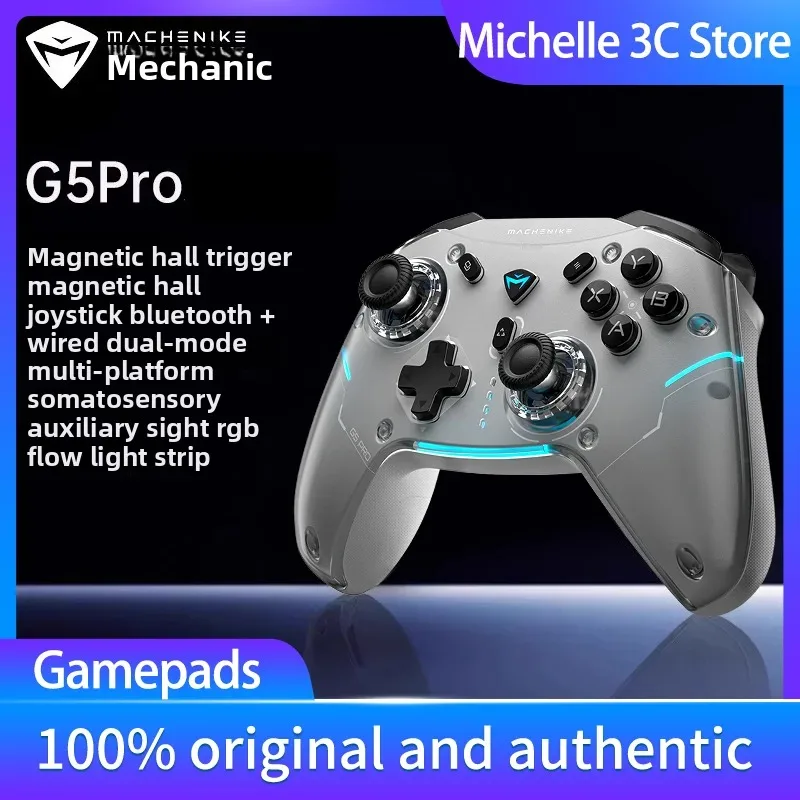

G6 V1 Three-mode Gamepad Bluetooth Somatosensory NS Hall Linear Trigger Switch Computer PC Mobile TV Steam