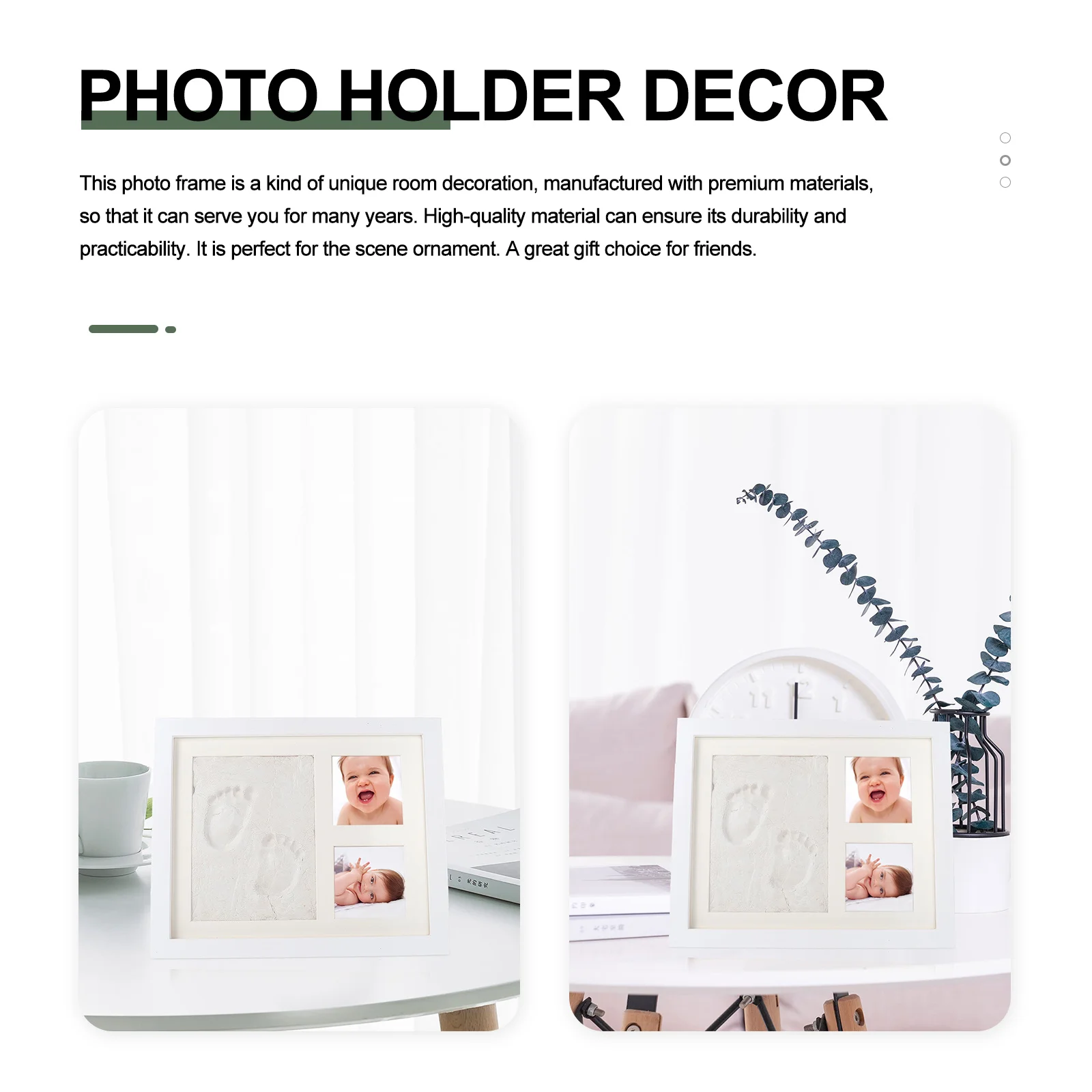 

1Set Creative DIY Hand Imprint Photo Frame Holder Decorative Photo Display Desktop Home Adornment Home Adornment