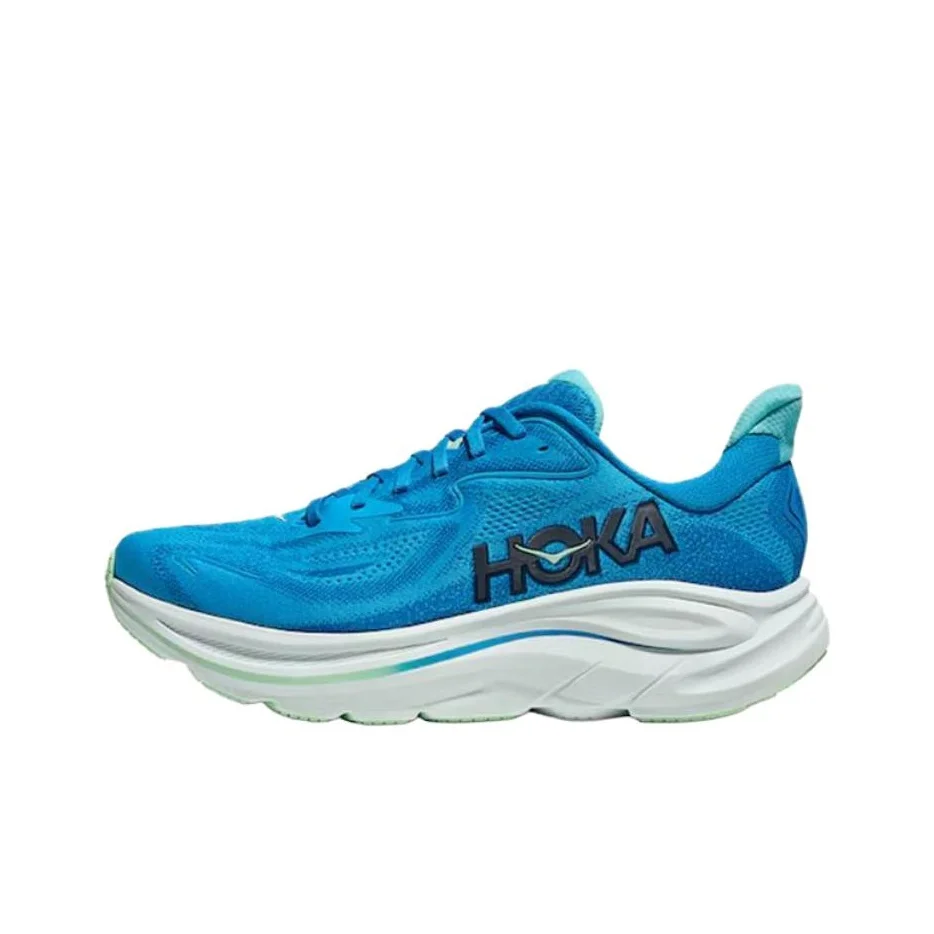 

HOKA ONE ONE CLIFTON 10 Low top Casual Long Distance Running Shoes Men's Blue Wide Fit 1162032-HSK
