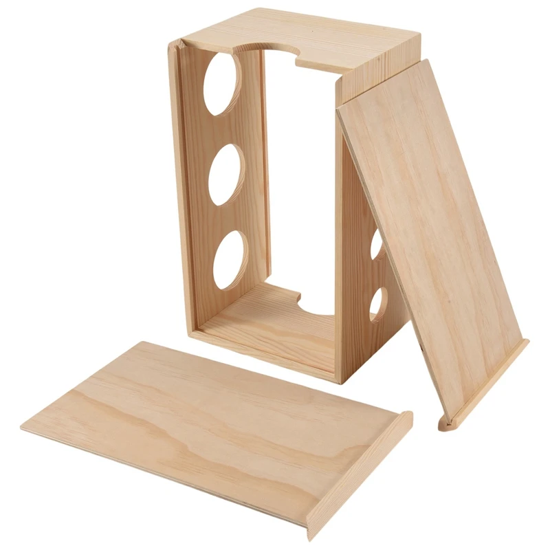 Wood Style Cable Organizer Box, Wire Organizer Home And Office Cable Organizer For TV, Computer Hide And Power Strip