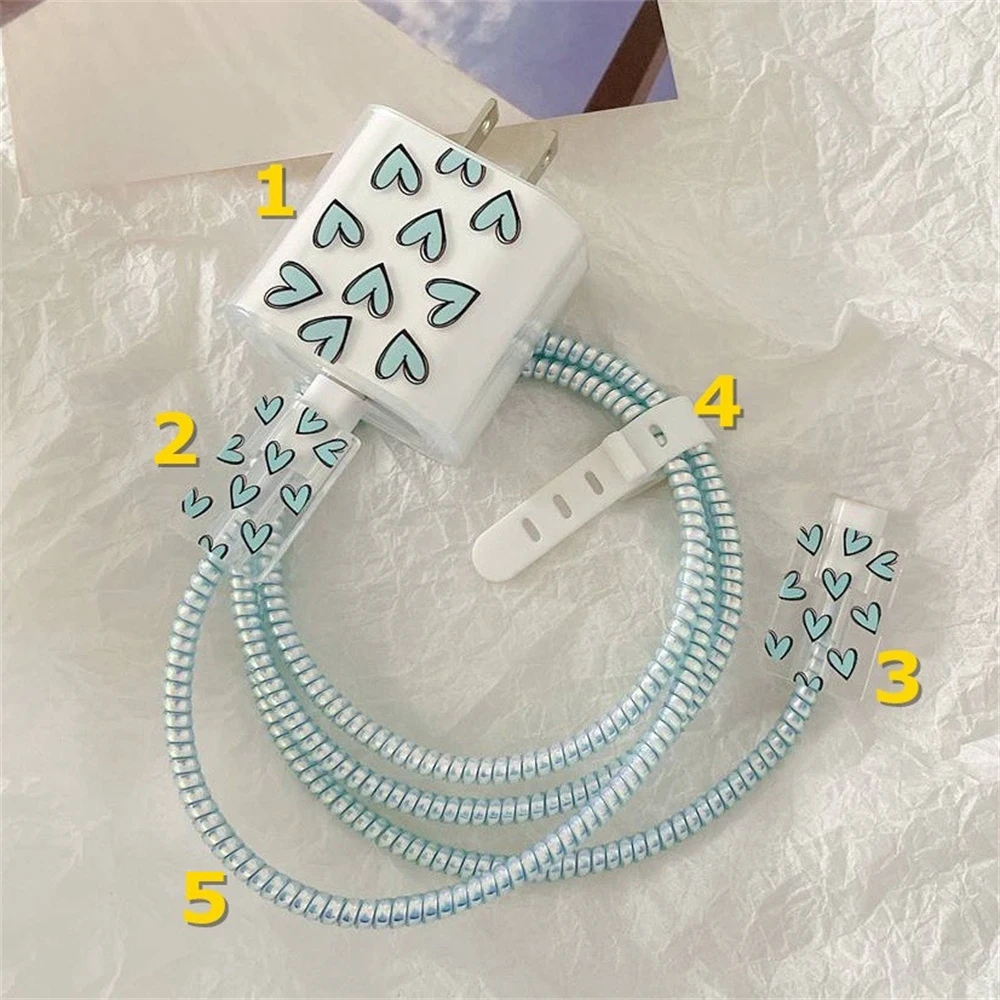 Changeable Chargers Protector For IphoneCharger Head Protective Sleeve Cute Convenient Mobile Phone Charger Cover Tpu