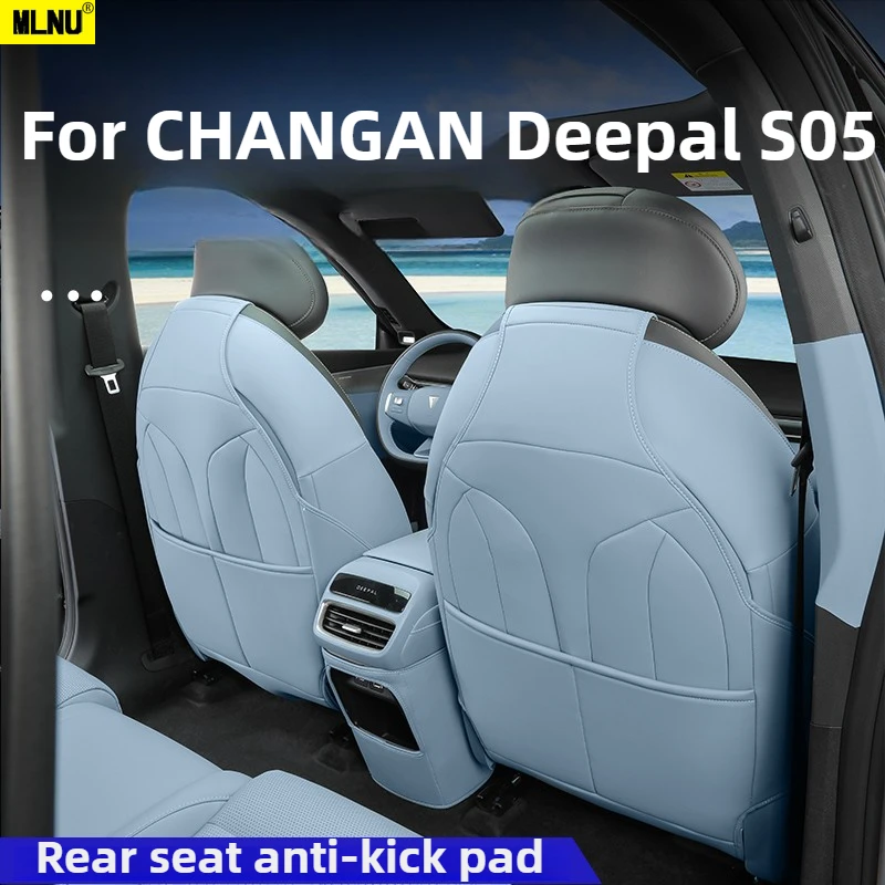 

Rear Seat Kick Protector For CHANGAN Deepal S05 Accessories 2026/2025 Premium Leather Anti-Kick Storage Pad Durable 2022-2024