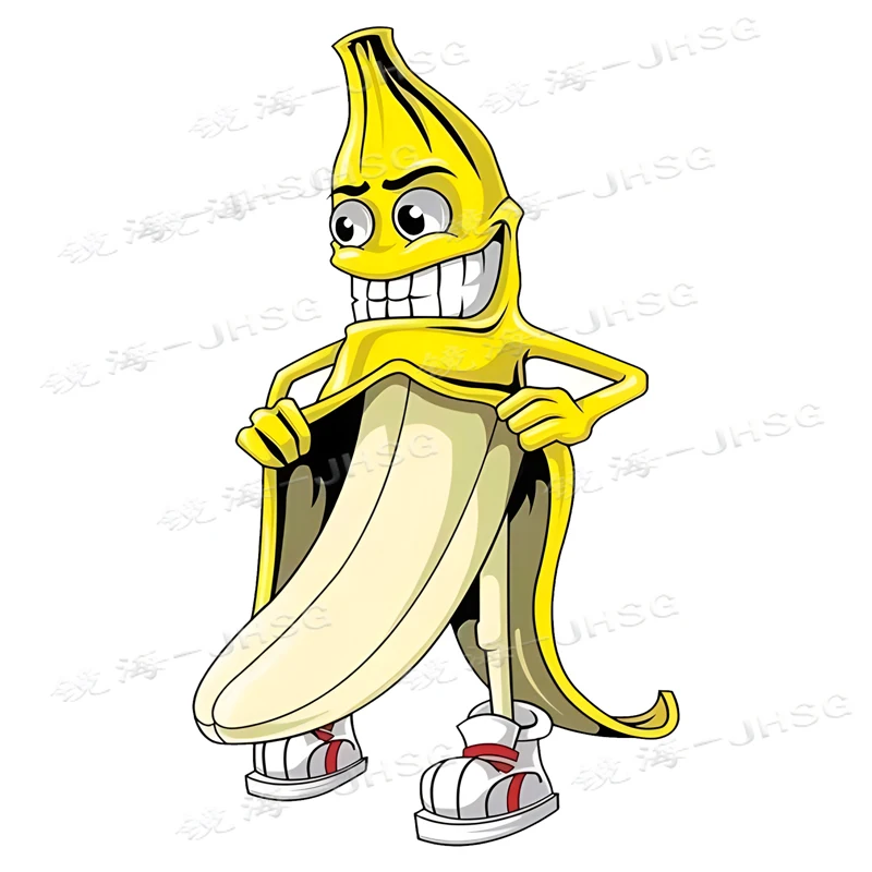 Funny Banana Peelable Sticker Vinyl Car Sticker Bumper Window Waterproof Vinyl Vehicle Exterior Decoration