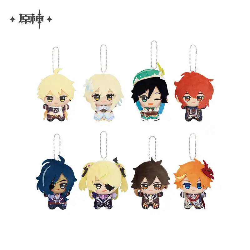 

Official MiHoYo Game Genshin Impact Zhongli Fischl Tartaglia Cosplay Mini Adorable Soft Starfish Body Pendant Keychain Toys Gift