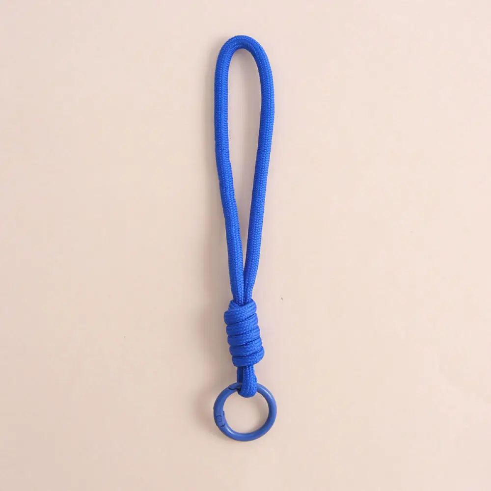 Solid Color Handmade Woven Keychain Plush Toy Bag Pendant Aesthetic Phone Strap Decorative Rope Accessory For Trendy Women