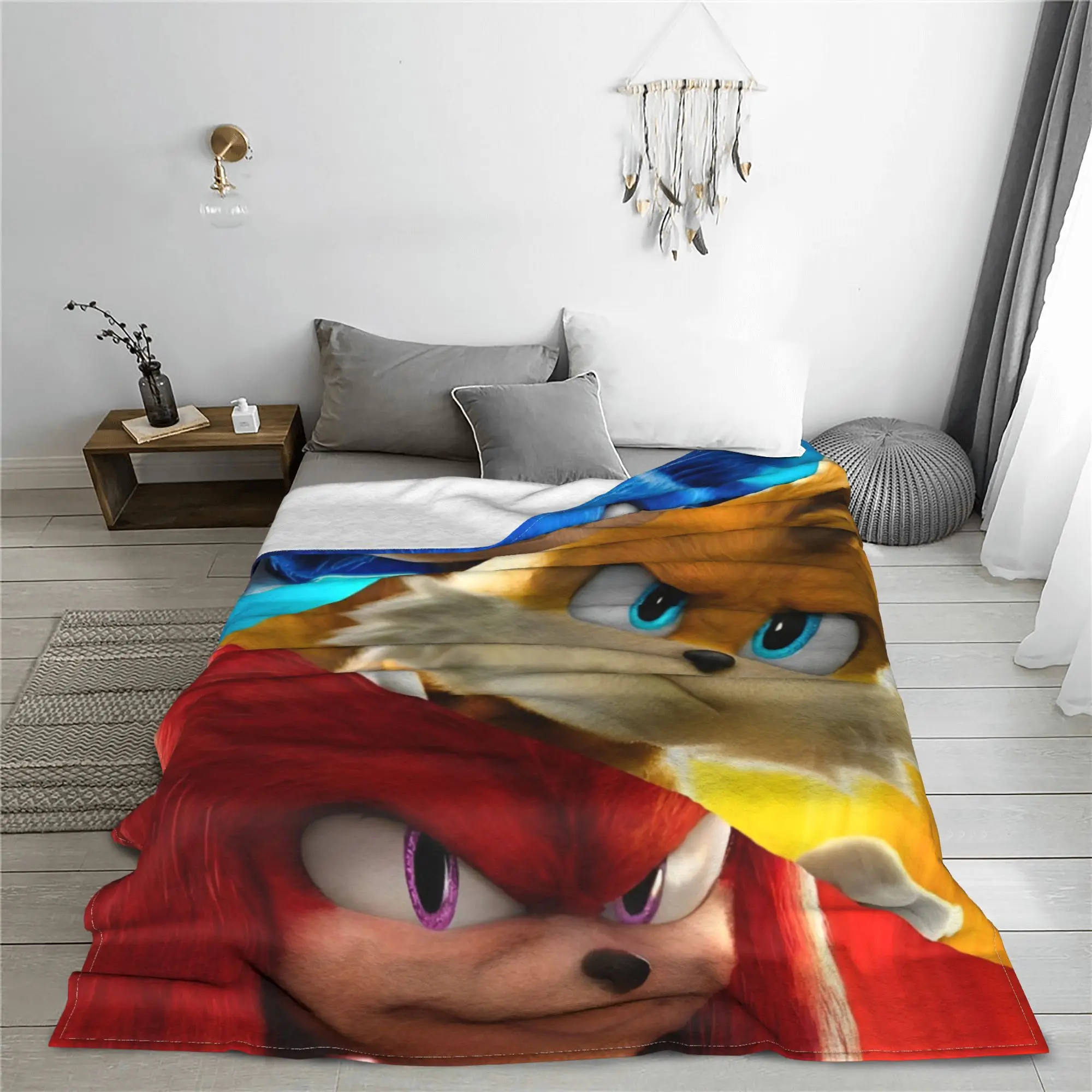 S-Sonics The H-Hedgehogs Blanket Velvet Spring/Autumn  Portable Lightweight Throw Blanket for Home Travel Bedding Throws