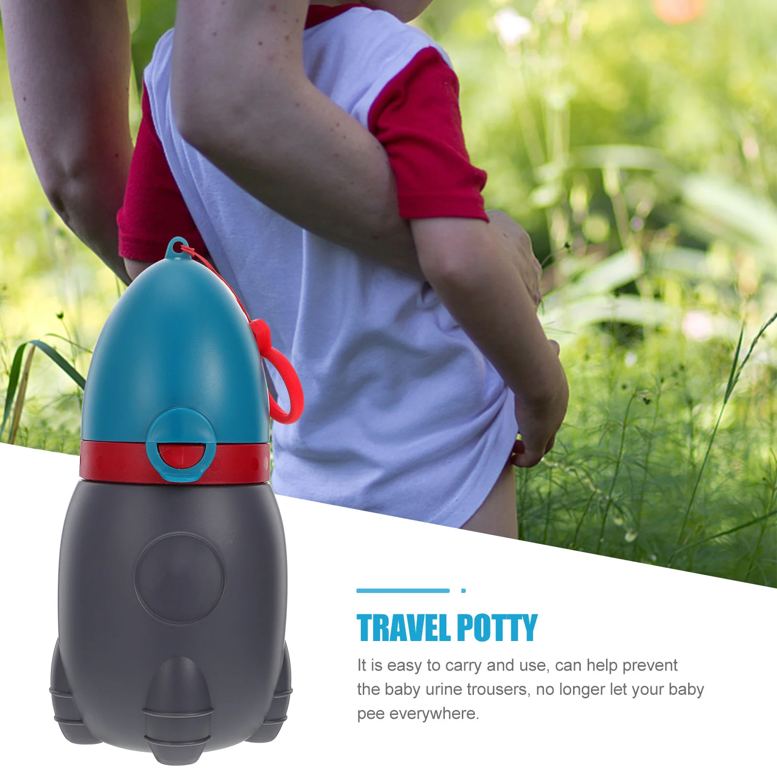 

Portable Travel Potty for Kids with Leakproof Cover Spout Design Emergency Urinal Bottle for Car Camping Highway Park Use