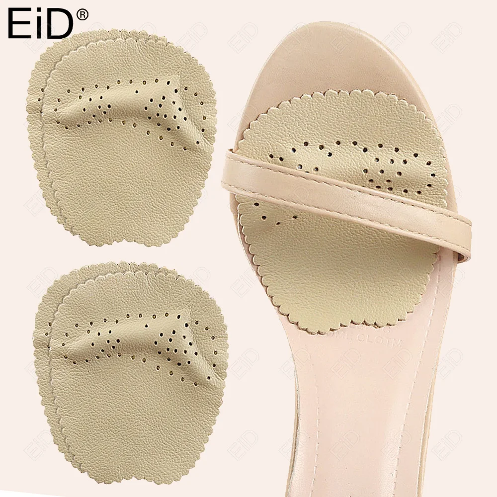 2pcs Leather Forefoot Pads for Women High Heels Anti-slip Foot Care Shoe Pads Stickers Pain Relief Insert Insoles Toe Cushions