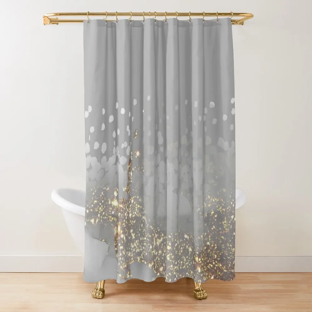 

Luxury Shabby Chic Glitter Art. Caroline Laursen original Shower Curtain Shower Set Shower Bathroom Curtain