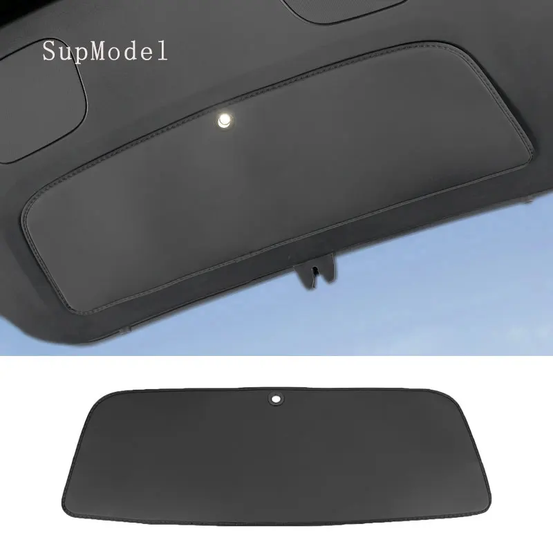 Car Tail Door Protective Mat For Tesla Model Y 2021-2024 Leather Mat Hook and Loop Fasteners