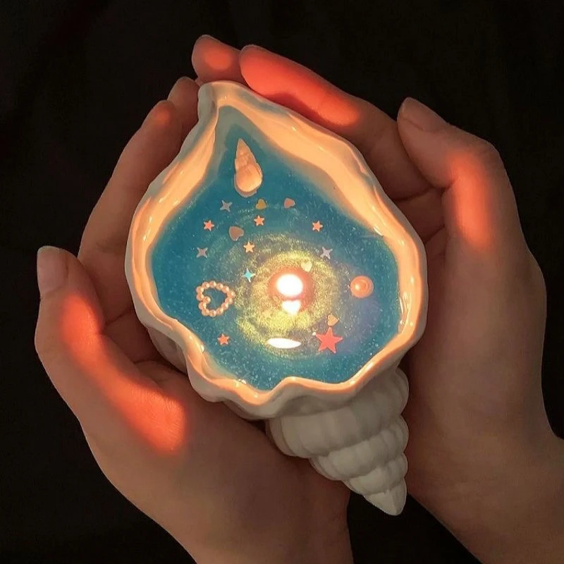 

Solid Essential Oil Wax Melt, Creative Conch Candle, Long-Lasting Home Fragrance, Natural Air Freshener Decor