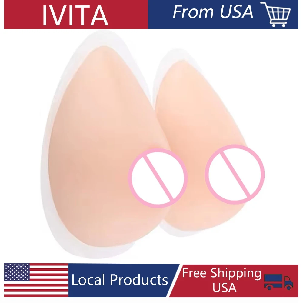 

1 пара реалистичных самоклеящихся силиконовых накладных груди, искусственная грудь, корабли со склада из США для трансвеститов, протез, косплей