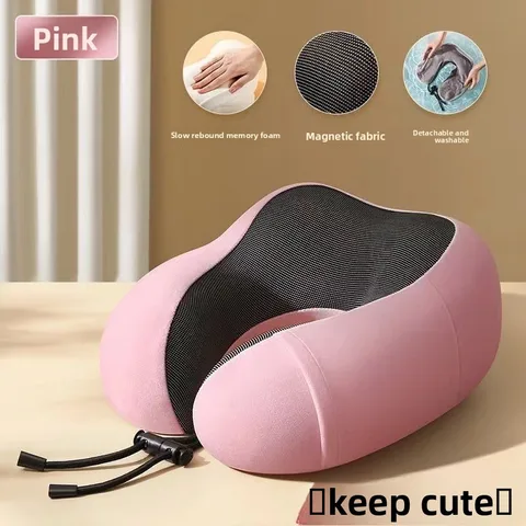 U-образная дорожная подушка из memory foam для комфортных поездок — внешний вид товара