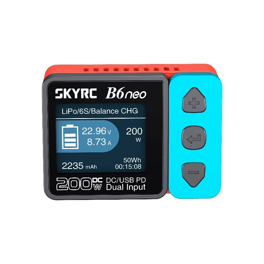 NEW SKYRC B6 NEO Smart Charger DC 200W PD 80W LiPo Battery Balance Charger SK-100198 Compact 6S Charger Discharger