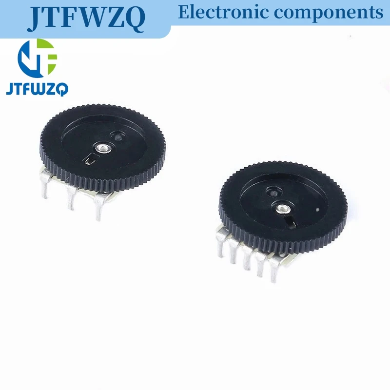 10pcs Double Dial Taper Volume Wheel Duplex potentiometer B102 B103 B203 B503 B104 1K 2K 5K 10K 20K 50K 100K 3Pin 5Pin 16*2mm