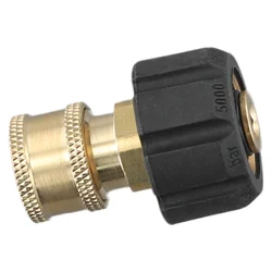 Copper 1/4 Inch High Pressure Quick Connector Car Washer Adapter Water Gun Hydraulic Couplers Couplings M22 14mm Female