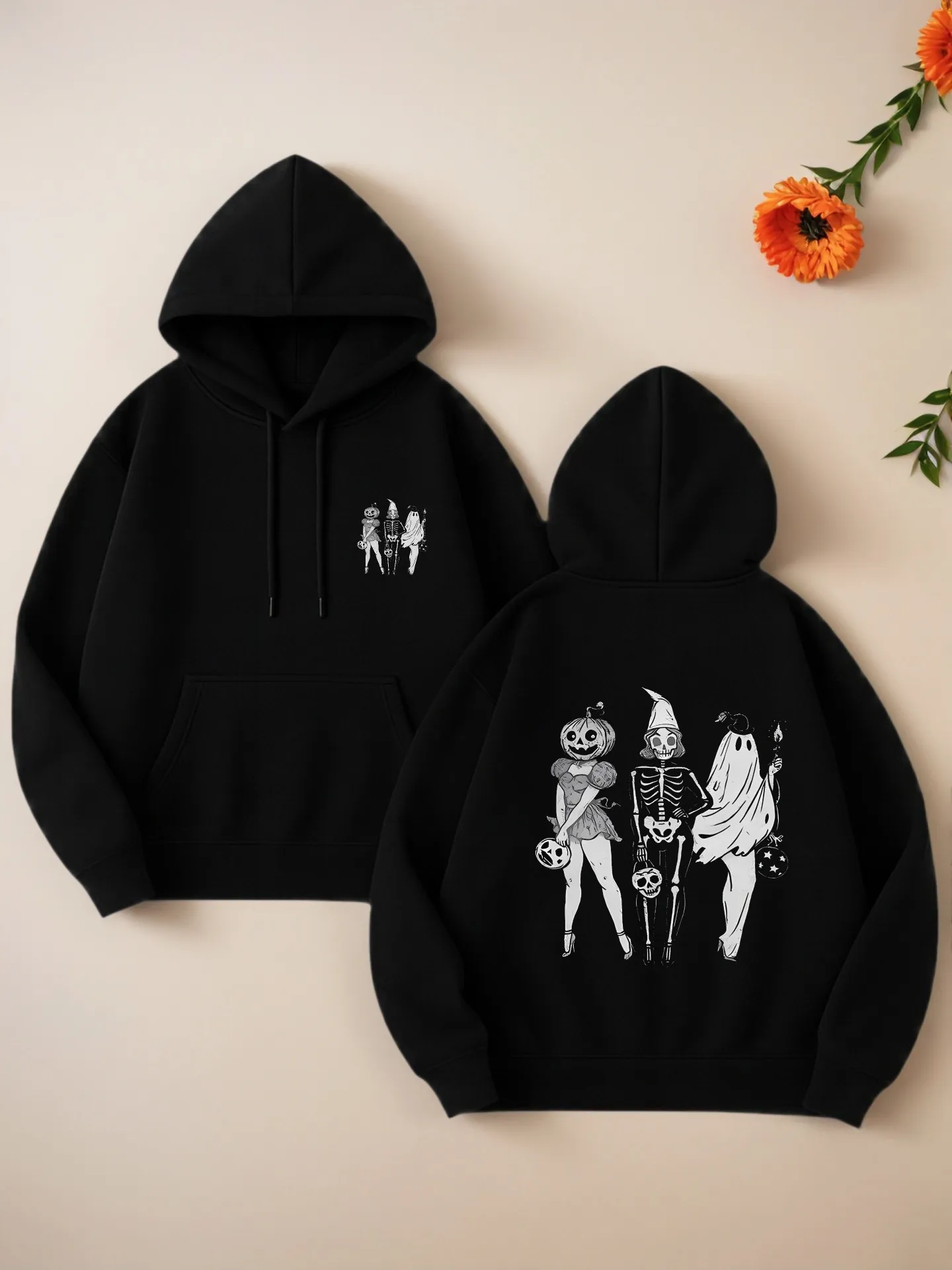 

Graphic Hoodie Women, Cartoon Print, Casual Aesthetic, Soft Fabric, Casual Everyday Wear, For Teens