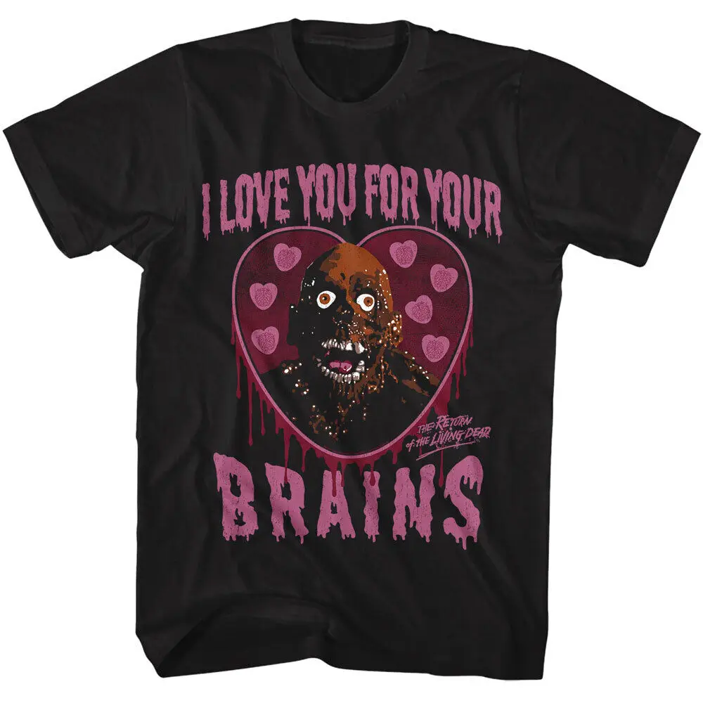 Retour De The Living Dead Tarman Coeur I Love You For Your Brains Homme T Shirt